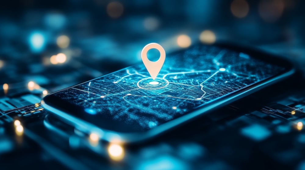 Mobile phone with map holograph