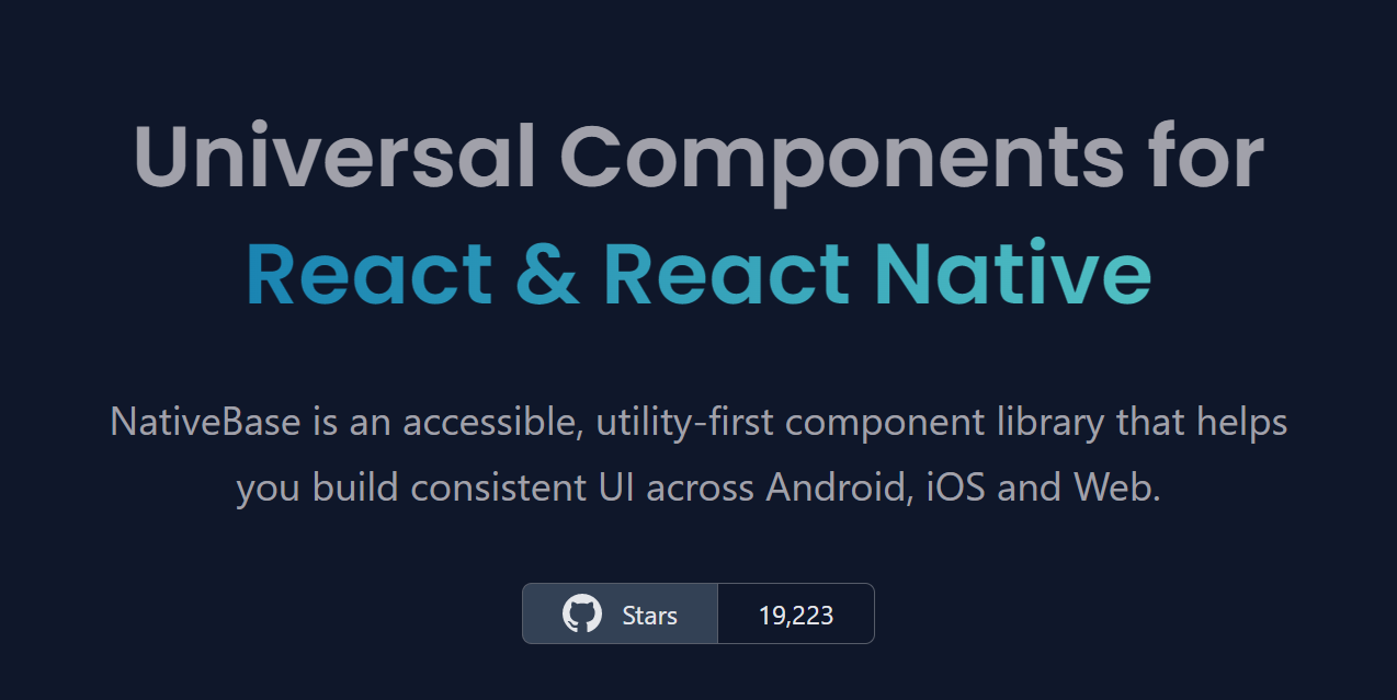 NativeBase top react native tools