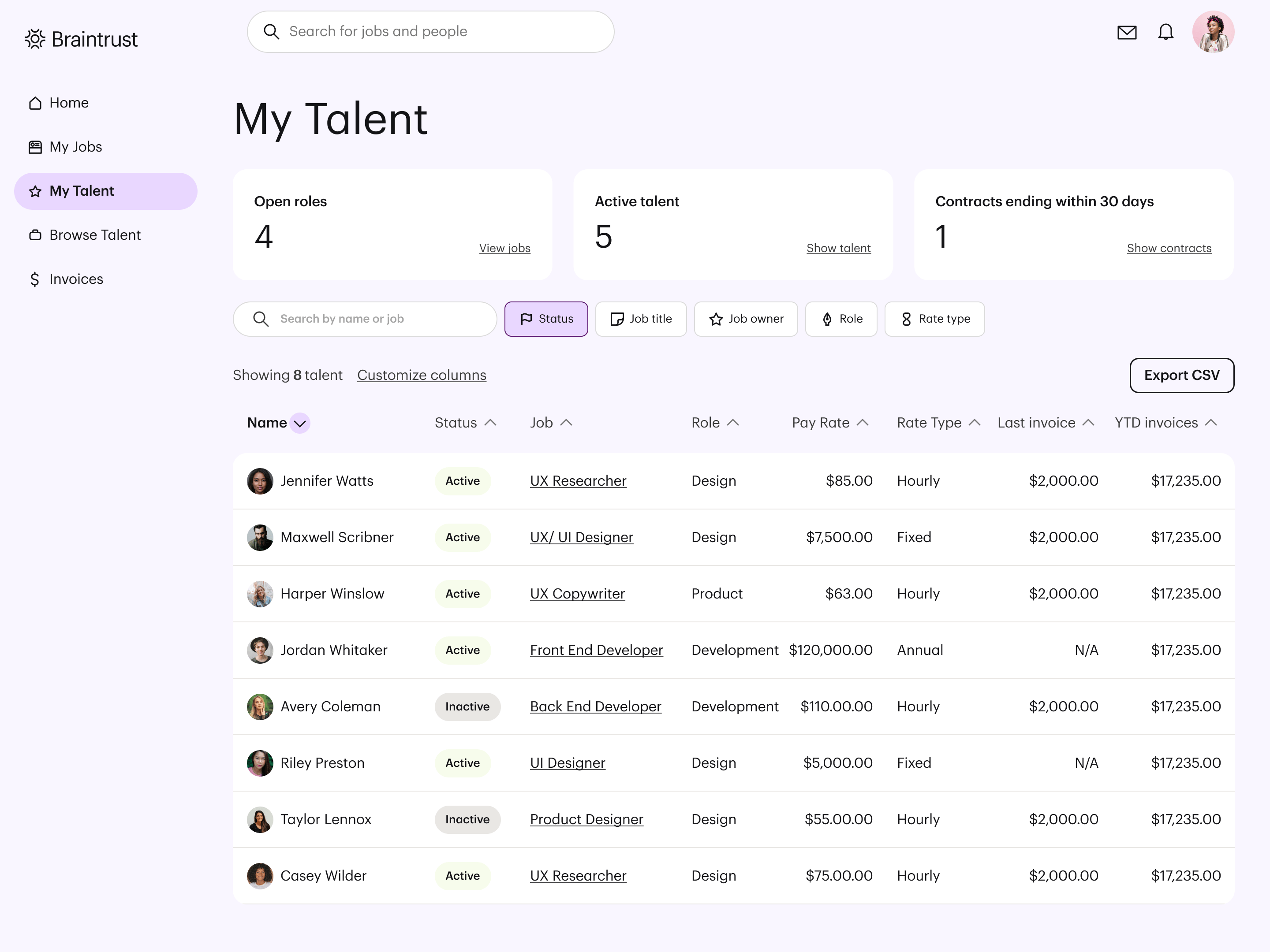 Braintrust platform