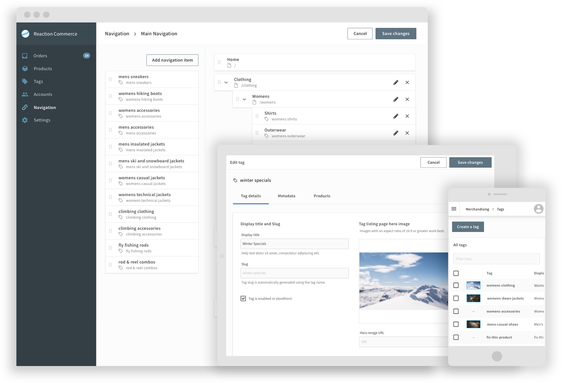Reaction js headless commerce solution