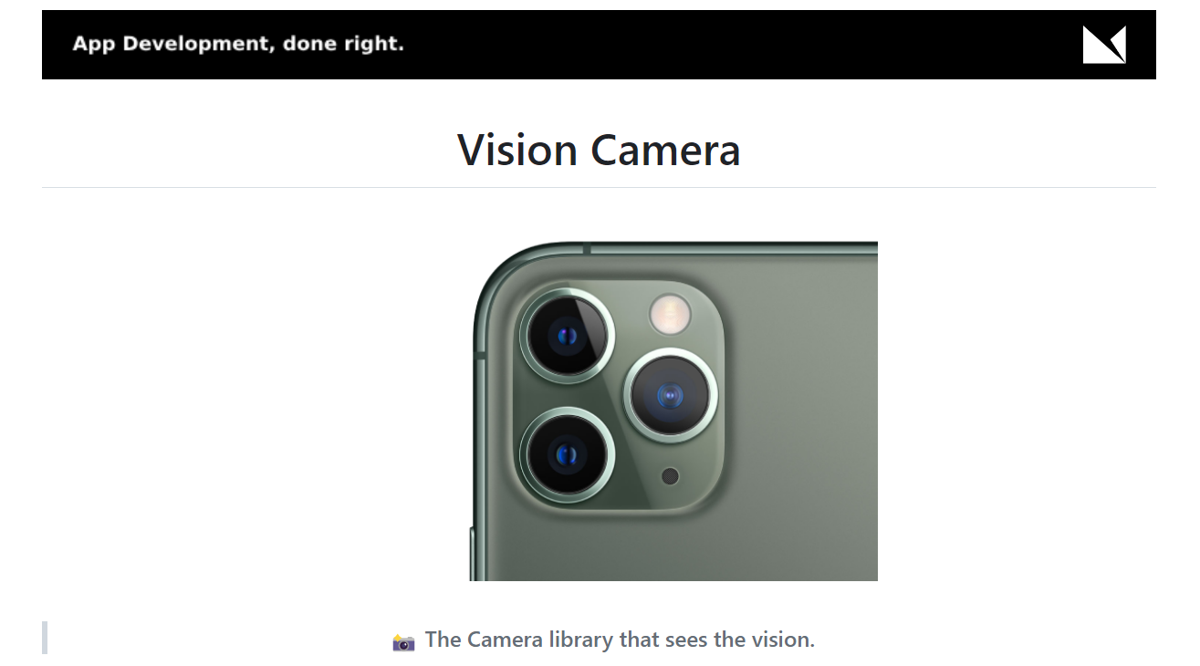 React Native Vision Camera top react native tools