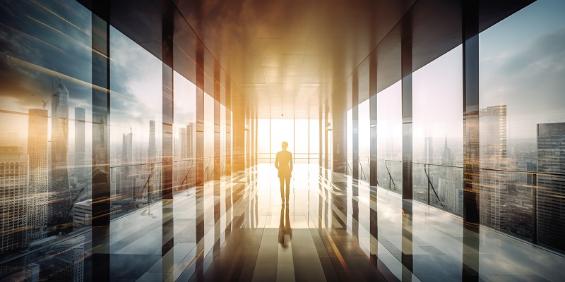 Highway and skyscrapers in the downtown proptech real estate - top prop tech companies in eu